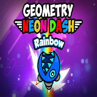 Geometry Neon Dash Rainbow go ascend